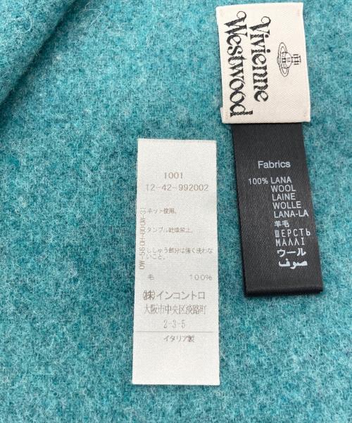Vivienne Westwood（ヴィヴィアンウエストウッド）Vivienne Westwood (ヴィヴィアンウエストウッド) ウールマフラー ダークグリーンの古着・服飾アイテム