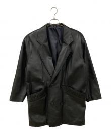 -（-）の古着「レザーコート」｜ブラック