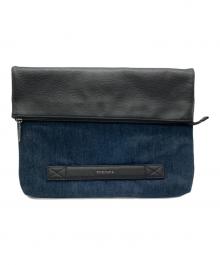 DIESEL（ディーゼル）の古着「デニムクラッチバッグ」｜ブルー×ブラック