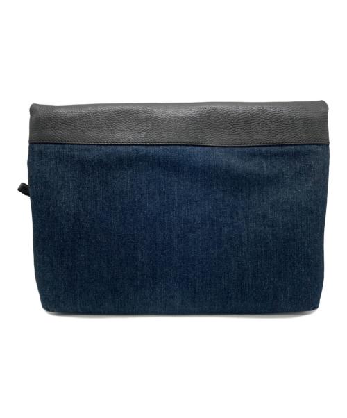 DIESEL（ディーゼル）DIESEL (ディーゼル) デニムクラッチバッグ ブルー×ブラックの古着・服飾アイテム