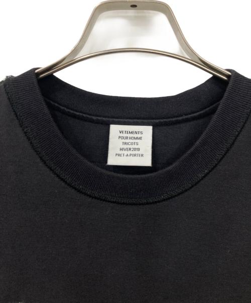 VETEMENTS（ヴェトモン）VETEMENTS (ヴェトモン) 半袖カットソー ブラック サイズ:Mサイズの古着・服飾アイテム