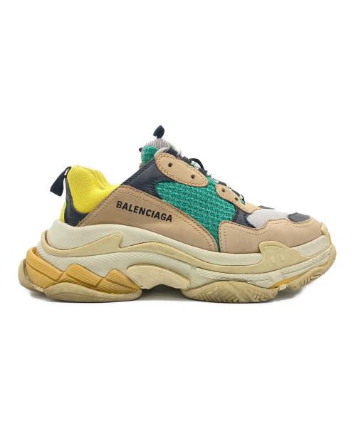 BALENCIAGA（バレンシアガ）BALENCIAGA (バレンシアガ) Triple S イエロー×ベージュ サイズ:26.5cmの古着・服飾アイテム