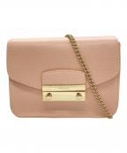 FURLAフルラ）の古着「チェーンショルダーバッグ」｜ピンク×ゴールド