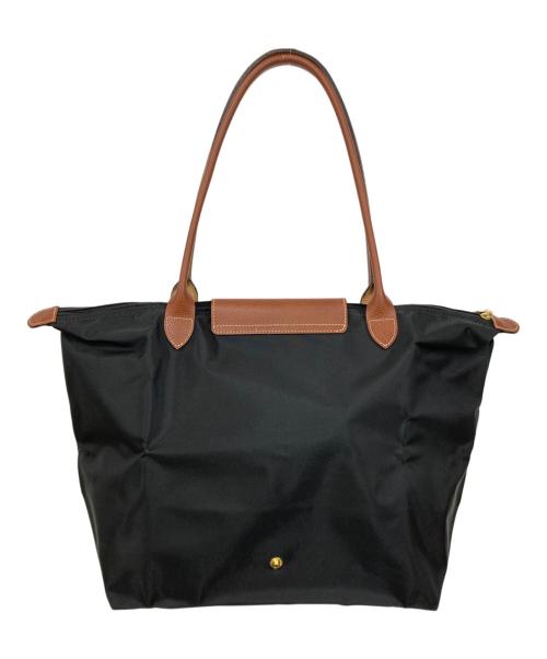 LONGCHAMP（ロンシャン）LONGCHAMP (ロンシャン) トートバッグ ブラック×ブラウンの古着・服飾アイテム