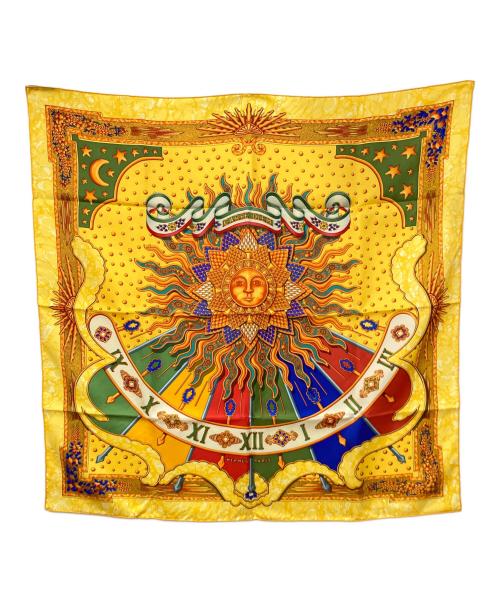 HERMES（エルメス）HERMES (エルメス) スカーフ イエロー×オレンジの古着・服飾アイテム