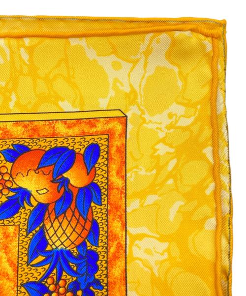 HERMES（エルメス）HERMES (エルメス) スカーフ イエロー×オレンジの古着・服飾アイテム