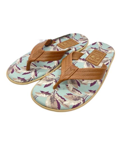 ISLAND SLIPPER（アイランドスリッパ）ISLAND SLIPPER (アイランドスリッパ) サンダル ブルー×ブラウン サイズ:SIZE 10 未使用品の古着・服飾アイテム