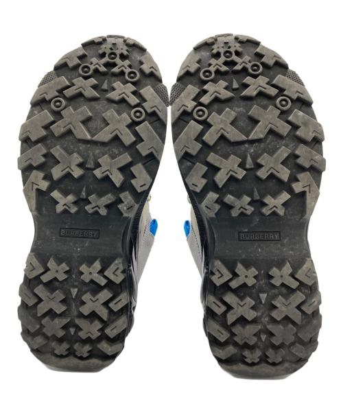 BURBERRY（バーバリー）BURBERRY (バーバリー) LOW TOP SNEAKER グレー×レッド サイズ:SIZE 36の古着・服飾アイテム