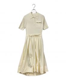 anuans（アニュアンス）の古着「ポロニットドッキングワンピース」｜アイボリー