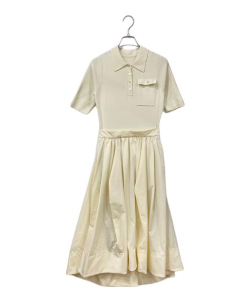 anuans（アニュアンス）anuans (アニュアンス) ポロニットドッキングワンピース アイボリー サイズ:SIZE Sの古着・服飾アイテム
