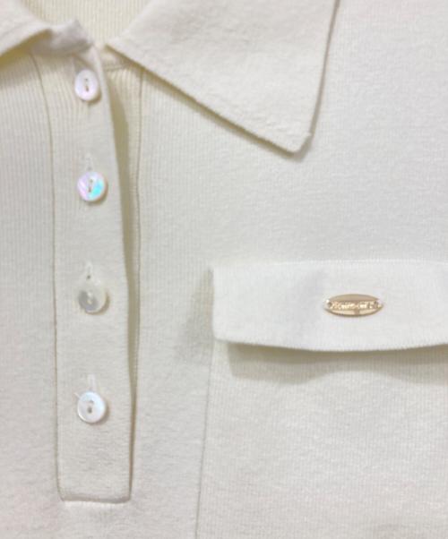 anuans（アニュアンス）anuans (アニュアンス) ポロニットドッキングワンピース アイボリー サイズ:SIZE Sの古着・服飾アイテム