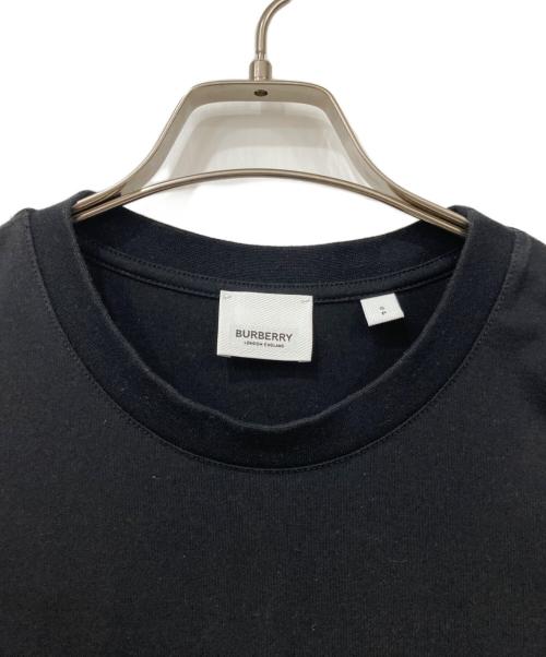 BURBERRY LONDON（バーバリーロンドン）BURBERRY LONDON (バーバリーロンドン) ホースフェリーTシャツ ブラック×ホワイト サイズ:SIZE Sの古着・服飾アイテム