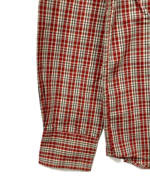 A BATHING APE（アベイシングエイプ）A BATHING APE (ア ベイシング エイプ) 長袖シャツ レッド×ホワイト サイズ:S 未使用品の古着・服飾アイテム