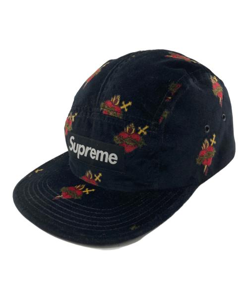 SUPREME（シュプリーム）SUPREME (シュプリーム) Sacred Hearts Camp Cap ブラック×レッドの古着・服飾アイテム