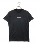 DSQUARED2ディースクエアード）の古着「半袖カットソー」｜ブラック×ホワイト