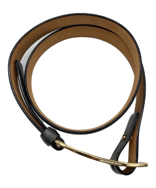 GUCCI（グッチ）GUCCI (グッチ) レザーベルト ブラック×ゴールドカラーの古着・服飾アイテム