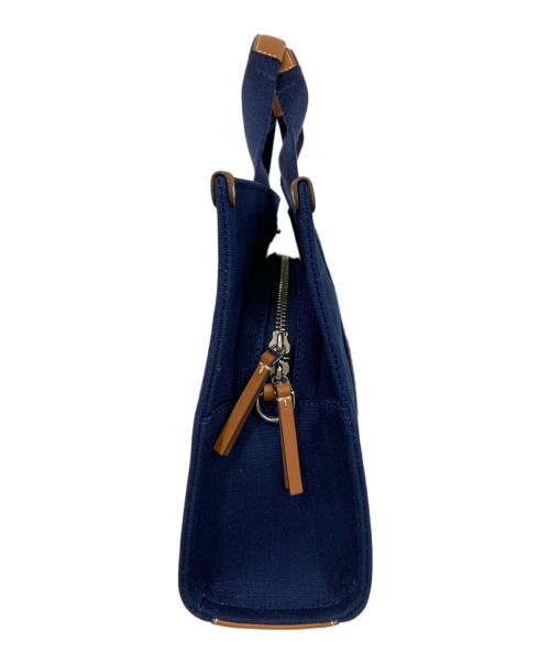 TORY BURCH（トリーバーチ）TORY BURCH (トリーバーチ) ハンドバッグ ネイビー×ブラウンの古着・服飾アイテム