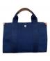TORY BURCH (トリーバーチ) ハンドバッグ ネイビー×ブラウン：8000円