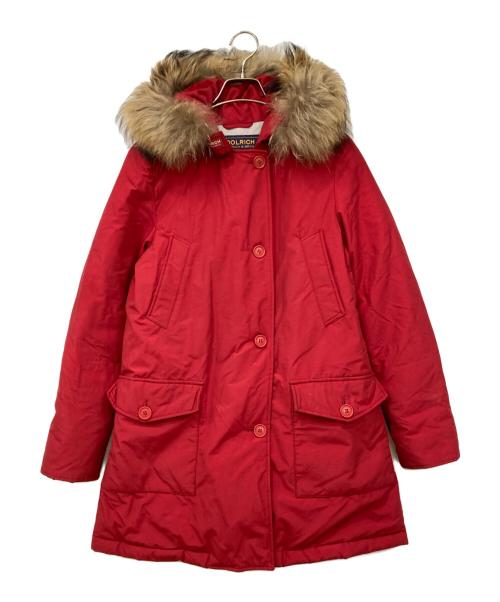 WOOLRICH（ウールリッチ）WOOLRICH (ウールリッチ) ファー付きダウンジャケット レッド サイズ:SIZE Sの古着・服飾アイテム