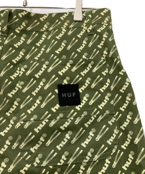 HUF（ハフ）HUF (ハフ) 総柄パンツ グリーン×ベージュ サイズ:SIZE 30の古着・服飾アイテム