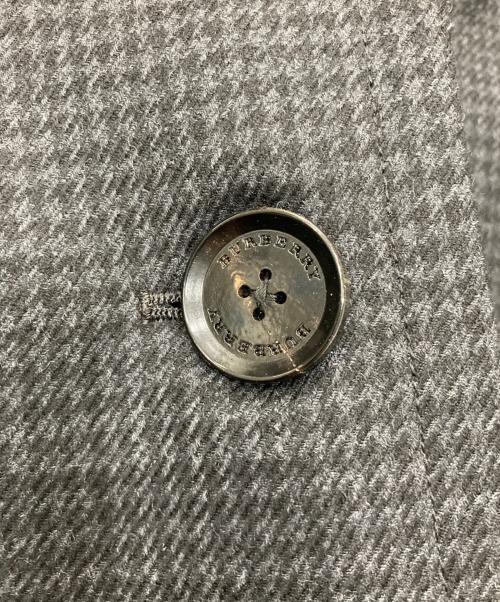 BURBERRY LONDON（バーバリーロンドン）BURBERRY LONDON (バーバリーロンドン) ウールトレンチコート ブラック×グレー サイズ:Lサイズの古着・服飾アイテム