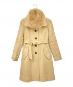 BURBERRY BLUE LABELバーバリーロンドンブルーレーベル）の古着「Aラインウールコート」｜ナチュラル