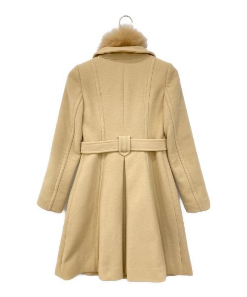 BURBERRY BLUE LABEL（バーバリーロンドンブルーレーベル）BURBERRY BLUE LABEL (バーバリーロンドンブルーレーベル) Aラインウールコート ナチュラル サイズ:38の古着・服飾アイテム