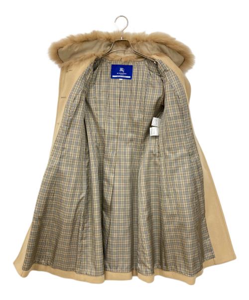BURBERRY BLUE LABEL（バーバリーロンドンブルーレーベル）BURBERRY BLUE LABEL (バーバリーロンドンブルーレーベル) Aラインウールコート ナチュラル サイズ:38の古着・服飾アイテム