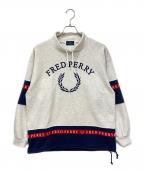 FRED PERRYフレッドペリー）の古着「スウェット」｜ホワイト×ネイビー