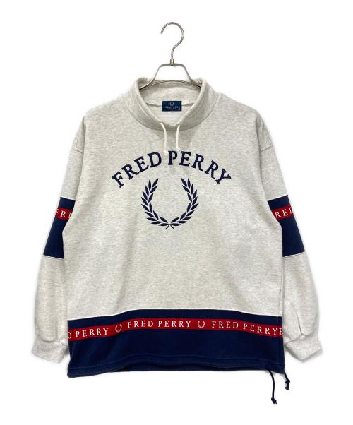 FRED PERRY（フレッドペリー）FRED PERRY (フレッドペリー) スウェット ホワイト×ネイビー サイズ:Mの古着・服飾アイテム