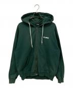X-LARGEエクストララージ）の古着「ジップパーカー」｜グリーン