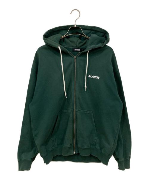 X-LARGE（エクストララージ）X-LARGE (エクストララージ) ジップパーカー グリーン サイズ:Lサイズの古着・服飾アイテム