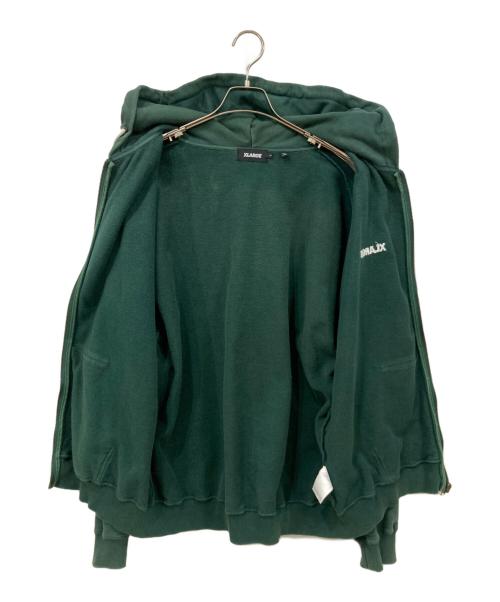 X-LARGE（エクストララージ）X-LARGE (エクストララージ) ジップパーカー グリーン サイズ:Lサイズの古着・服飾アイテム