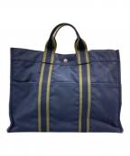 HERMESエルメス）の古着「フールトゥMM」｜ネイビー×グリーン