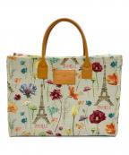 NOSTALGIC GARAGEノスタルジックガレージ）の古着「ハンドバッグ」｜ブラウン×スカイブルー