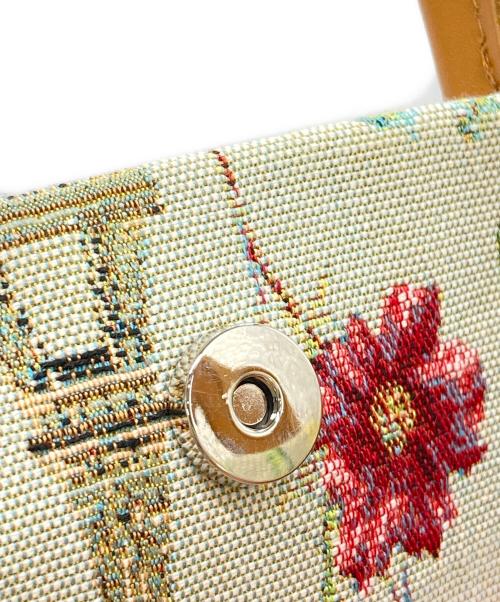 NOSTALGIC GARAGE（ノスタルジックガレージ）NOSTALGIC GARAGE (ノスタルジックガレージ) ハンドバッグ ブラウン×スカイブルーの古着・服飾アイテム