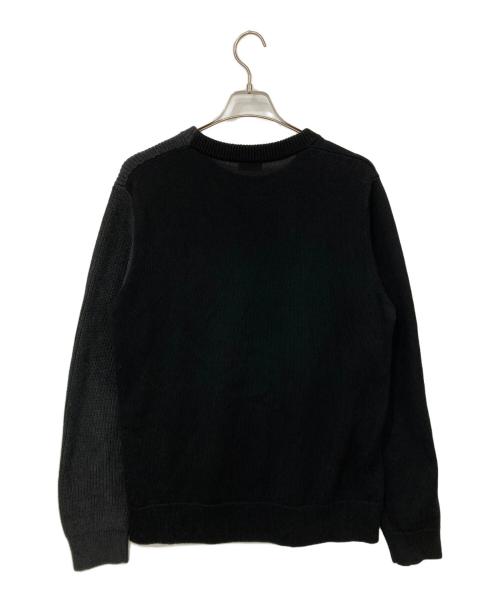DIESEL（ディーゼル）DIESEL (ディーゼル) 厚手ニット ブラック×グレー サイズ:Lサイズの古着・服飾アイテム
