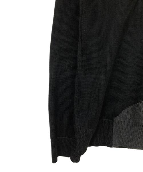 DIESEL（ディーゼル）DIESEL (ディーゼル) 厚手ニット ブラック×グレー サイズ:Lサイズの古着・服飾アイテム