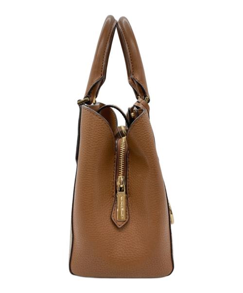 MICHAEL KORS（マイケル・コース）MICHAEL KORS (マイケル・コース) 2WAYバッグ ホワイト×ブラウンの古着・服飾アイテム