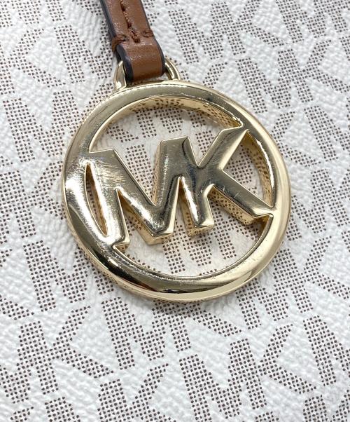 MICHAEL KORS（マイケル・コース）MICHAEL KORS (マイケル・コース) 2WAYバッグ ホワイト×ブラウンの古着・服飾アイテム