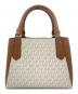 MICHAEL KORS (マイケル・コース) 2WAYバッグ ホワイト×ブラウン：7000円