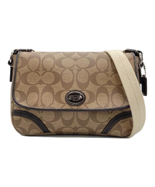 COACH（コーチ）COACH (コーチ) ショルダーバッグ ベージュ×ホワイトの古着・服飾アイテム