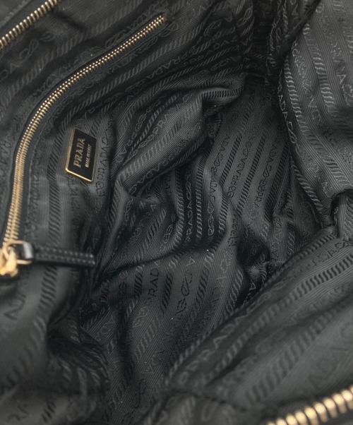 PRADA（プラダ）PRADA (プラダ) ミニボストンバッグ ブラック×ゴールドの古着・服飾アイテム