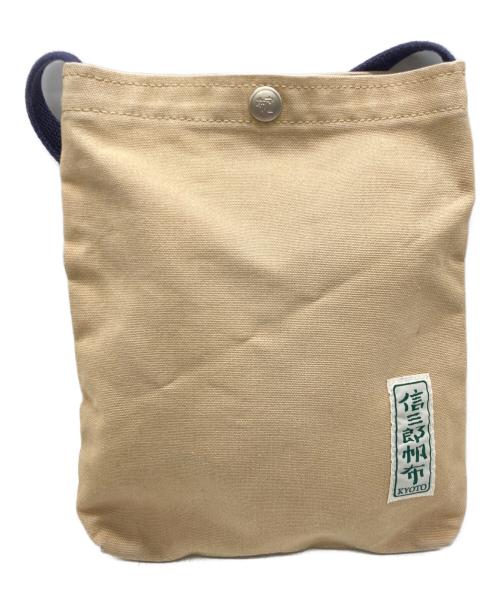 一澤信三郎帆布（イチザワシンザブロウハンプ）一澤信三郎帆布 (イチザワシンザブロウハンプ) ミニショルダーバッグ ベージュ×ネイビーの古着・服飾アイテム