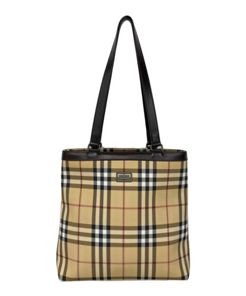 BURBERRY（バーバリー）BURBERRY (バーバリー) トートバッグ アイボリー×ブラウンの古着・服飾アイテム