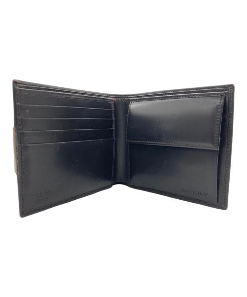 PRADA（プラダ）PRADA (プラダ) 2つ折り財布 ブラックの古着・服飾アイテム