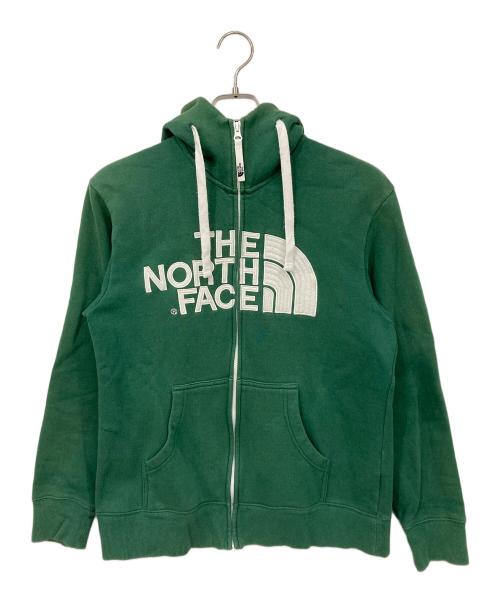 THE NORTH FACE（ザ ノース フェイス）THE NORTH FACE (ザ ノース フェイス) ジップパーカー グリーン×ホワイト サイズ:SIZE Sの古着・服飾アイテム