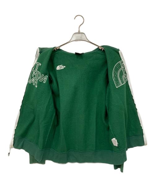 THE NORTH FACE（ザ ノース フェイス）THE NORTH FACE (ザ ノース フェイス) ジップパーカー グリーン×ホワイト サイズ:SIZE Sの古着・服飾アイテム