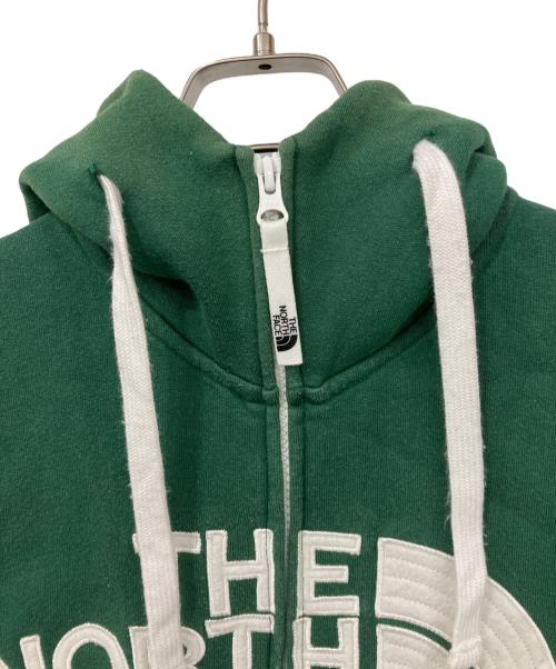 THE NORTH FACE（ザ ノース フェイス）THE NORTH FACE (ザ ノース フェイス) ジップパーカー グリーン×ホワイト サイズ:SIZE Sの古着・服飾アイテム