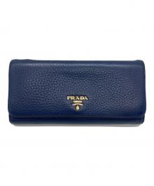 PRADA（プラダ）の古着「長財布」｜ブルー×ゴールド